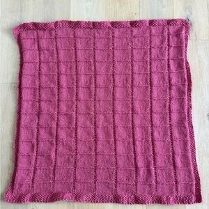 Wool Pink Knitted Baby Blanket
